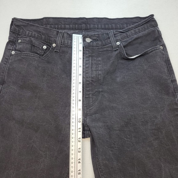 Levis 541 Jeans Mens 36x30 Black Athletic Tapered Dark Wash Mid Rise Denim - Picture 8 of 11